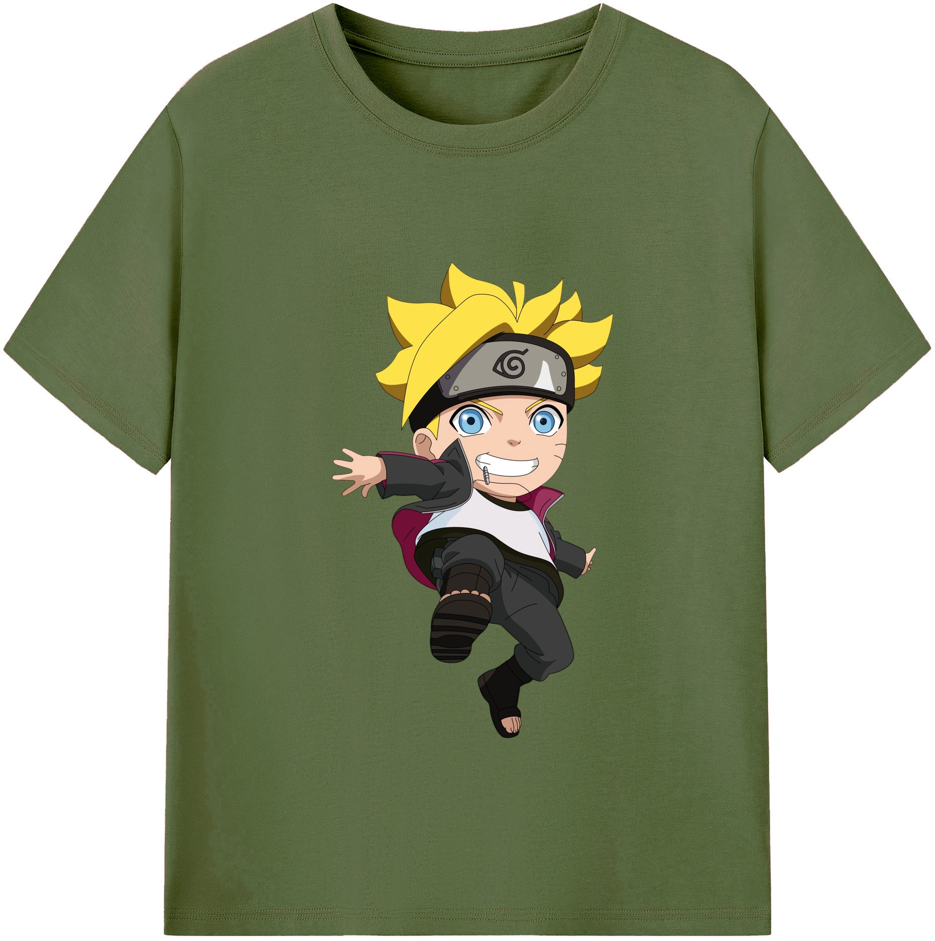 （画像用） NARUTO -ナルト- うずまき ボルト Uzumaki Boruto 綿100％半袖Tシャツ（フロントプリント）